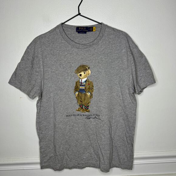 Polo Ralph Lauren Heritage Bear Gentleman Top Hat Classic Fit Tshirt Mens Small - Picture 1 of 8